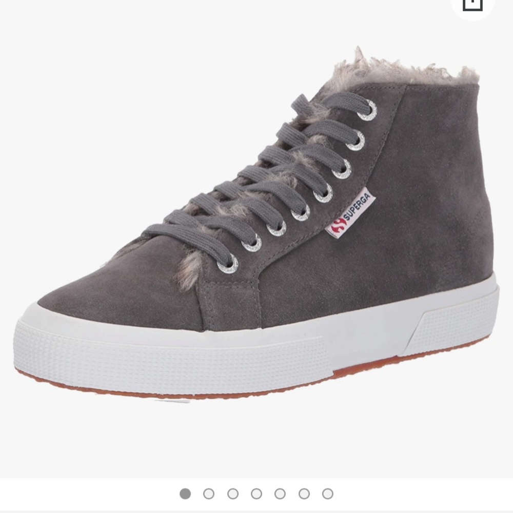 Superga fur lined high tops